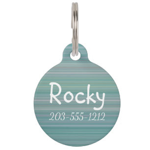 Placa Para Mascotas HAMbyWG - Etiqueta de nombre de perro - Color fino
