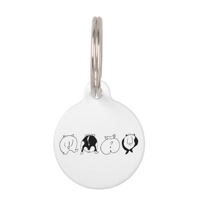 Placa Para Mascotas Hamster Butts (Anverso)