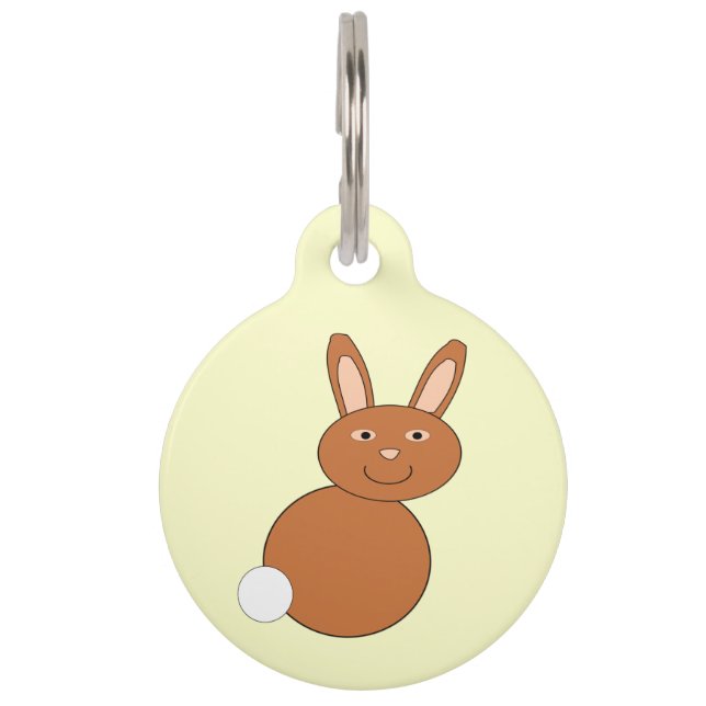 Placa Para Mascotas Happy Easter Bunny Dog Tag (Anverso)