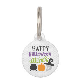 Placa Para Mascotas Happy Halloween Wites una etiqueta de identificaci
