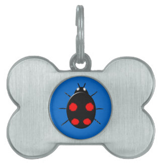 Placa Para Mascotas Harlequin Ladybird Etiqueta