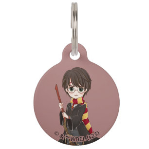 Placa Para Mascotas HARRY POTTER™ acuarela mágica
