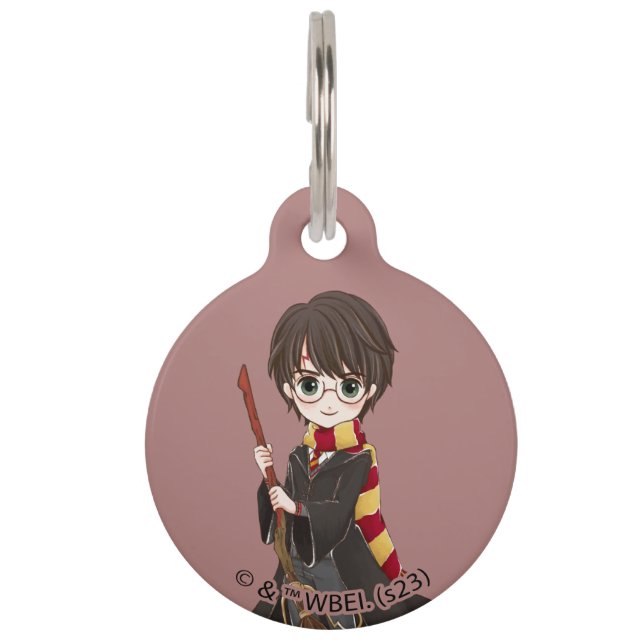 Placa Para Mascotas HARRY POTTER™ acuarela mágica (Anverso)