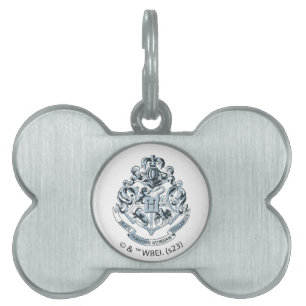 Placa Para Mascotas Harry Potter   Escudo de Hogwarts - Azul