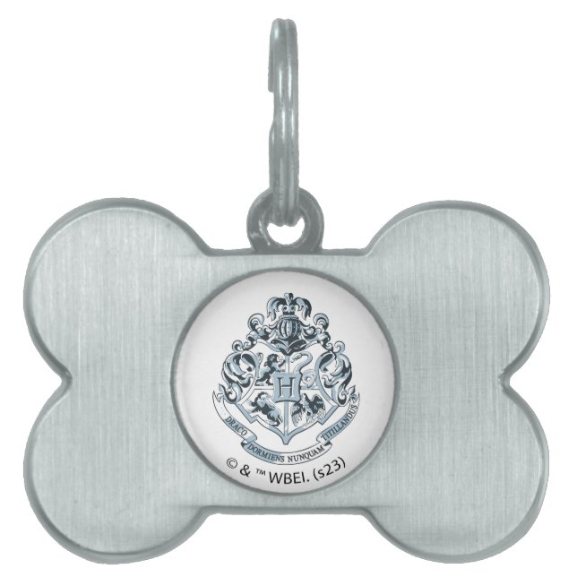 Placa Para Mascotas Harry Potter | Escudo de Hogwarts - Azul (Frente)