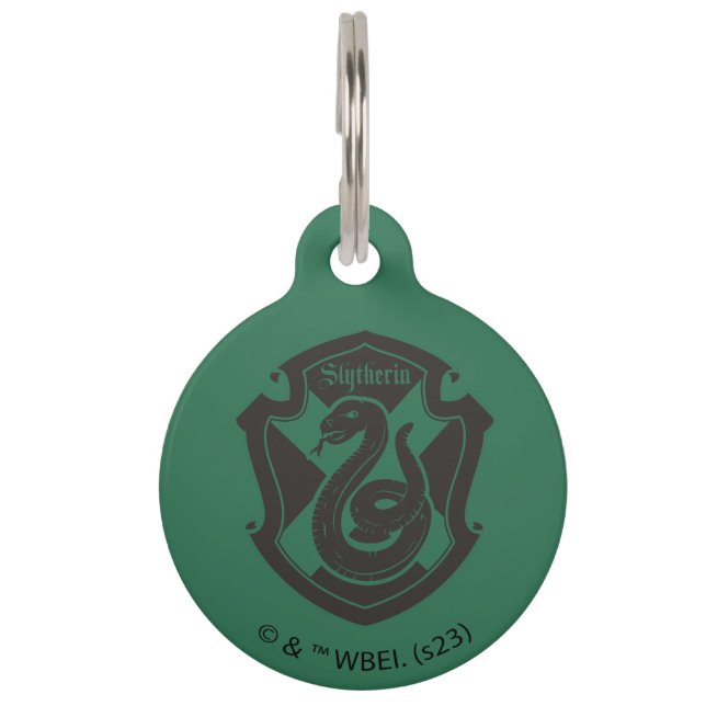 Placa Para Mascotas Harry Potter | Escudo del Orgullo de Slytherin Hou (Anverso)