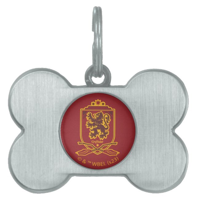 Placa Para Mascotas Harry Potter | Escudo Gryffindor QUIDDITCH™ (Frente)
