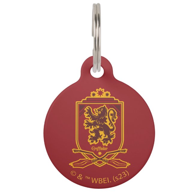 Placa Para Mascotas Harry Potter | Escudo Gryffindor QUIDDITCH™ (Anverso)