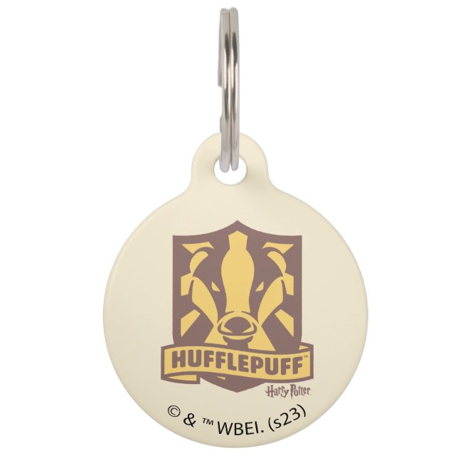 Placa Para Mascotas HARRY POTTER™ | Escudo Summer Magic HUFFLEPUFF™ (Anverso)