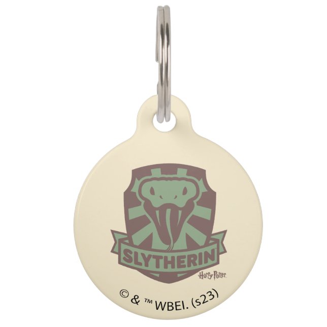 Placa Para Mascotas HARRY POTTER™ | Escudo Summer Magic SLYTHERIN™ (Anverso)