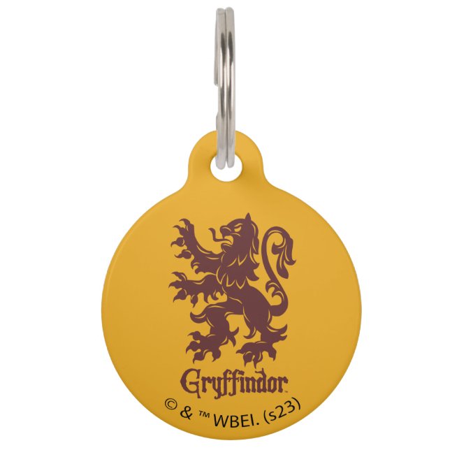 Placa Para Mascotas Harry Potter | Gryffindor Lion Graphic (Anverso)