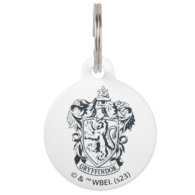 Placa Para Mascotas Harry Potter | Gryffindor Stencil Sketch (Anverso)