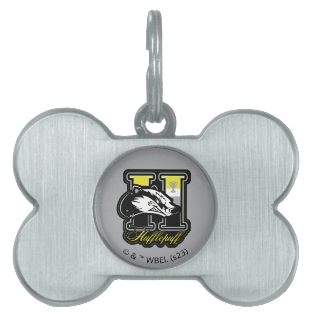 Placa Para Mascotas HARRY POTTER™ | HUFFLEPUFF™ Badge atlético (Frente)