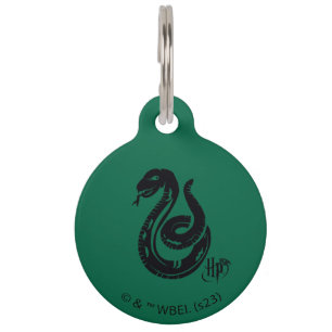 Placa Para Mascotas Harry Potter   Icono de serpiente Slytherin