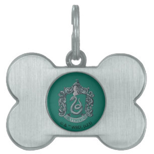 Placa Para Mascotas Harry Potter   Slytherin Escudo Green