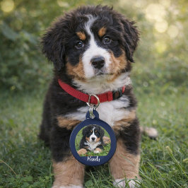 Placa Para Mascotas Haz que tu propio nombre de foto de perro te dé in