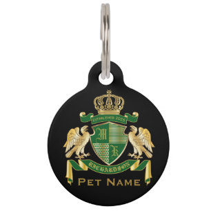 Placa Para Mascotas Haz tu propio escudo de armas, emblema de águila