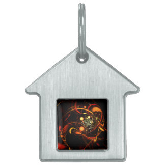 Placa Para Mascotas Heartbeat Resumen Casa de Arte