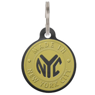 Placa Para Mascotas Hecho en Nueva York