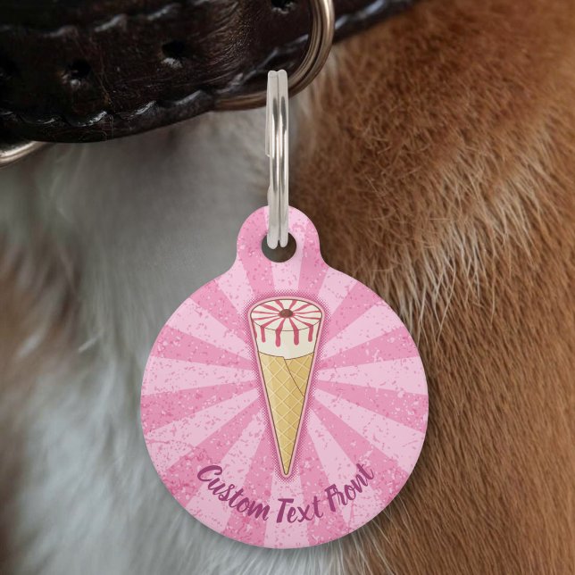 Placa Para Mascotas Helado de cono de azúcar (Subido por el creador)