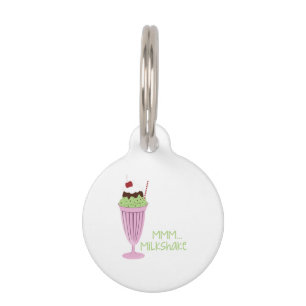 Placa Para Mascotas Helado Milkshake