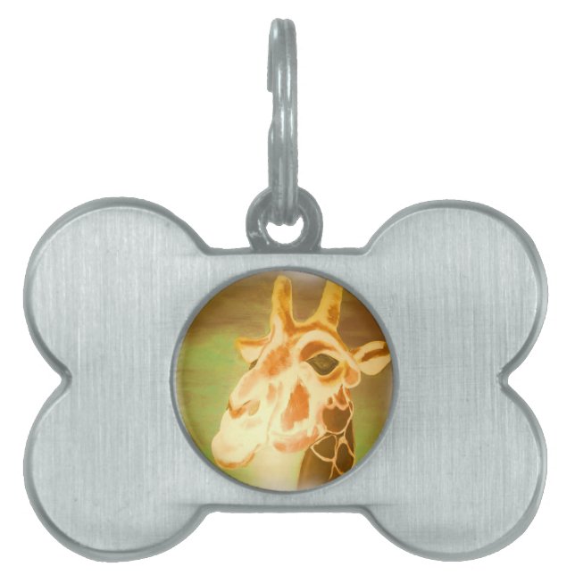 Placa Para Mascotas Henri Giraffe (Frente)