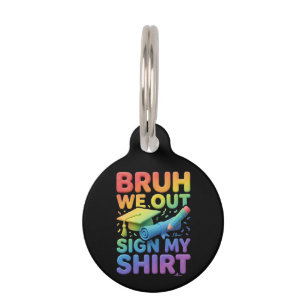 Placa Para Mascotas Hermano Estamos Firmando Mi Camiseta Divertida Últ