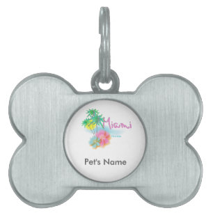 Placa Para Mascotas Hermosa Miami Florida
