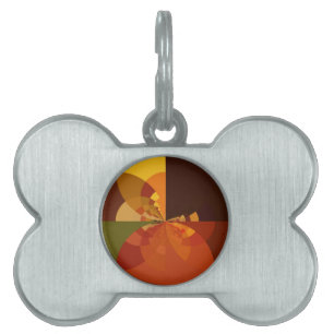 Placa Para Mascotas Hermosa Tierra Resumen Arte Impresión