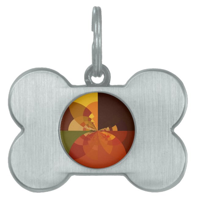 Placa Para Mascotas Hermosa Tierra Resumen Arte Impresión (Frente)