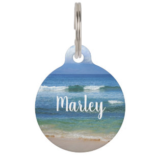 Placa Para Mascotas Hermoso océano azul de Maui