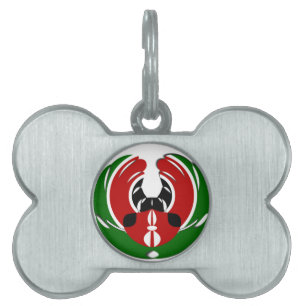 Placa Para Mascotas Hermoso tapiz keniano: mariposa de bandera keniana