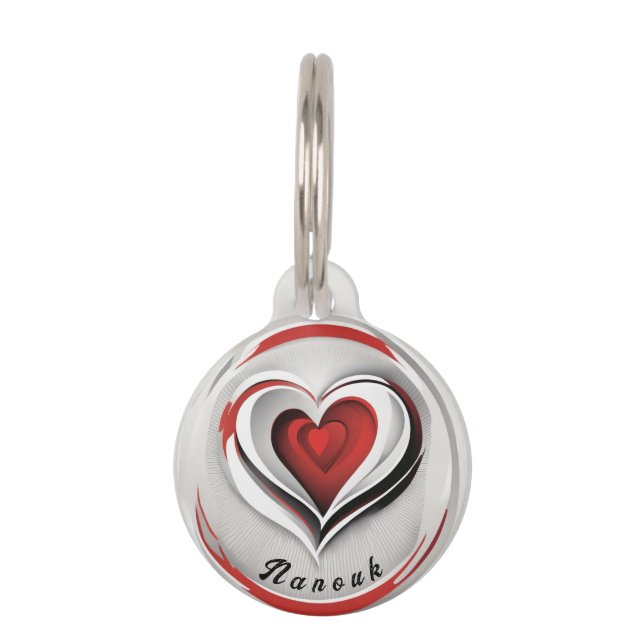 Placa Para Mascotas Herzen, abstrakt im Kreis -  (Anverso)