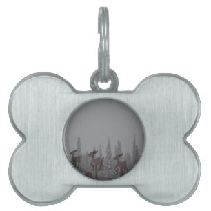 Placa Para Mascotas Hielo congelado copo de nieve Santa de la nieve de