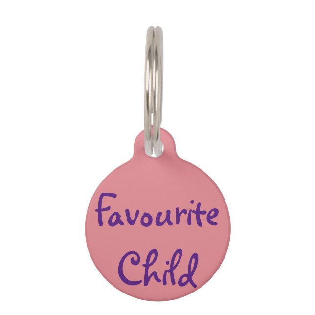 Placa Para Mascotas Hijo Favorito (Anverso)