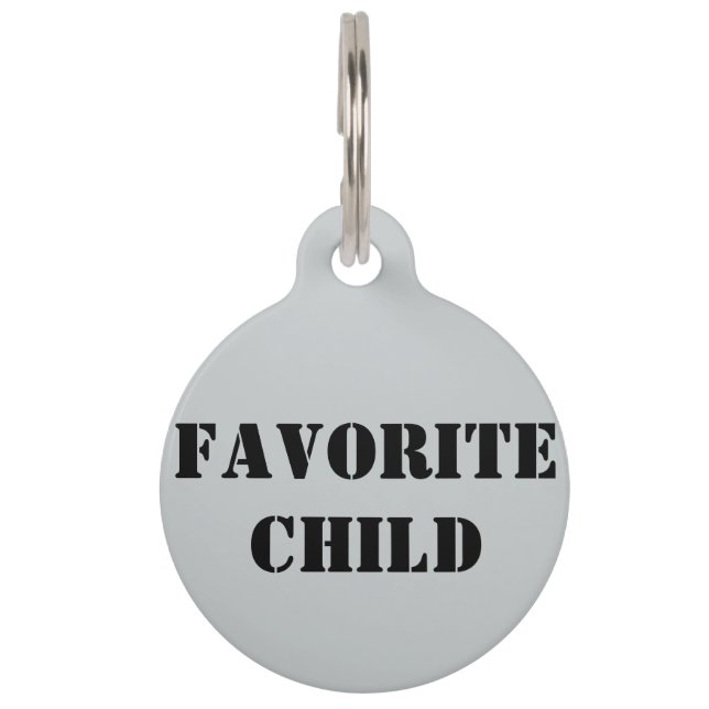 Placa Para Mascotas Hijo Favorito (Anverso)