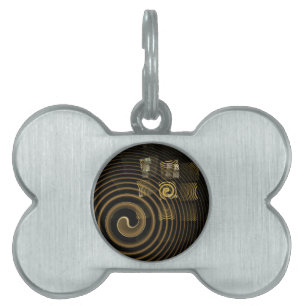 Placa Para Mascotas Hipnosis Arte abstracto