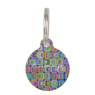 Placa Para Mascotas Hippie-estilo psicodélico maravilloso Thunder_Cov
