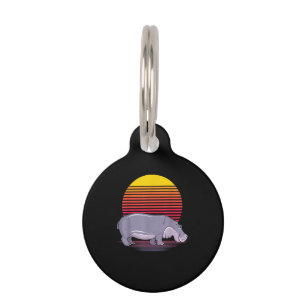 Placa Para Mascotas Hippo Hippo Lover Hippopótamo Lover