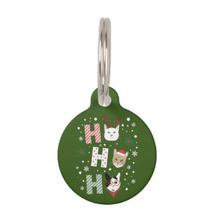 Placa Para Mascotas Ho Ho Ho Ho Gats Feliz Navidad