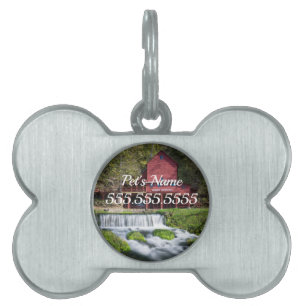 Placa Para Mascotas Hodgson Water Mill Landscape Etiqueta de identific