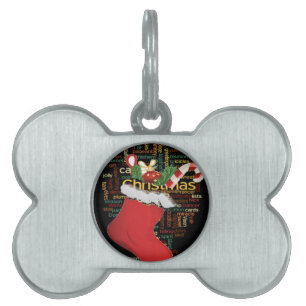 Placa Para Mascotas ¡HoHoHo! Feliz regalo de Navidad y un feliz año nu