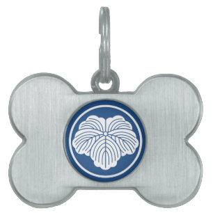 Placa Para Mascotas Hoja de marfil en anillo de hilo