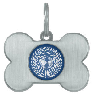 Placa Para Mascotas Hojas de bambú para la familia Yagyu
