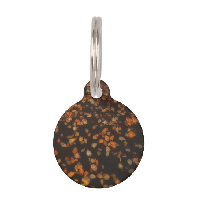 Placa Para Mascotas hojas de otoño (Anverso)