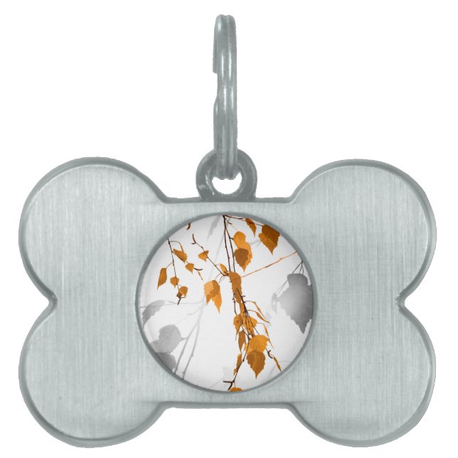 Placa Para Mascotas Hojas de otoño 2 (Frente)