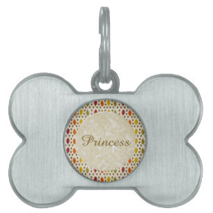 Placa Para Mascotas Hojas de roble y maíz otoño patentadas