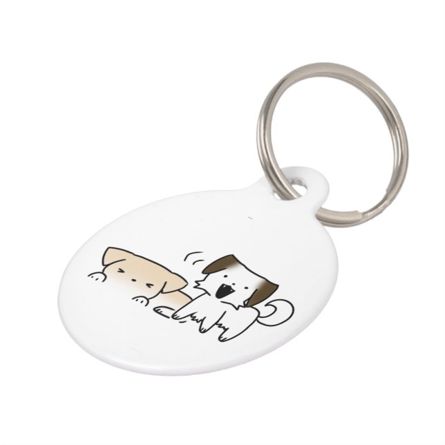 Placa Para Mascotas Honden penning puppy (Lateral)