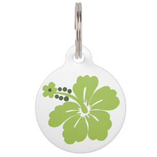Placa Para Mascotas Honolua Hibiscus Hawaiian
