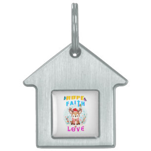 Placa Para Mascotas Hope Faith Love